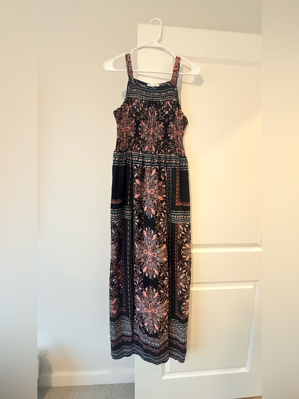 bailey blue Black Maxi Dress with Pink Floral Print - Picture 4 of 11